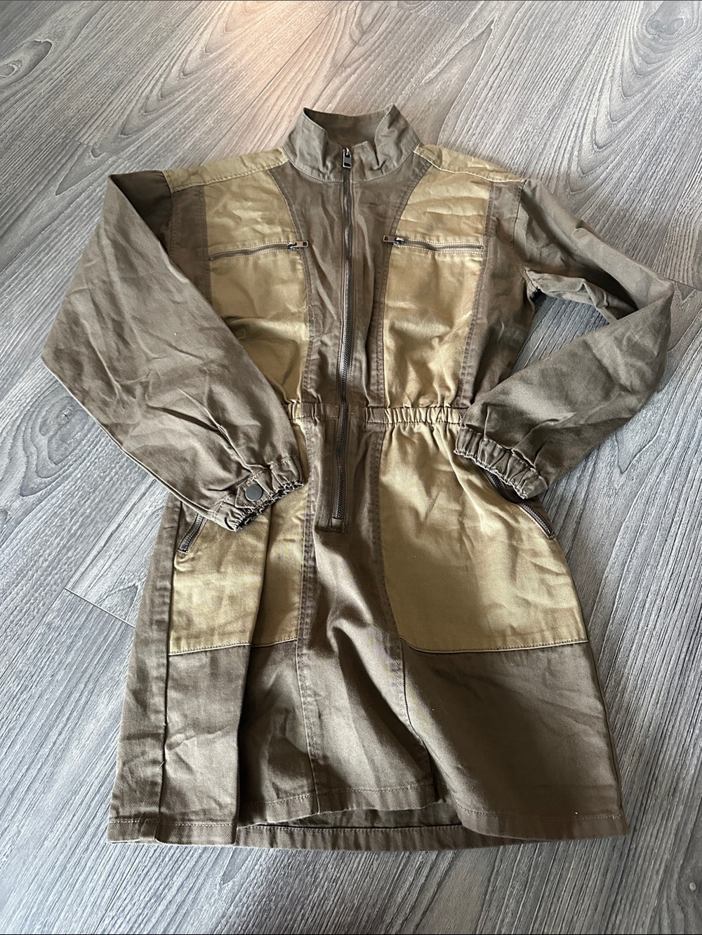 Zara Contrast Cotton Mini Dress